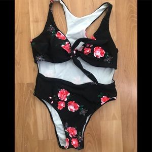 Floral one piece bikini